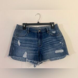 Aerie Distressed Denim Shorts with Raw Hem
